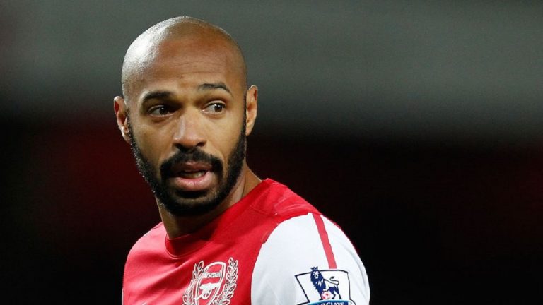 L'attaquant français Thierry Henry lors d'un match de Coupe d'Angleterre avec Arsenal face à Leeds, le 9 janvier 2012 à l'Emirates Stadium