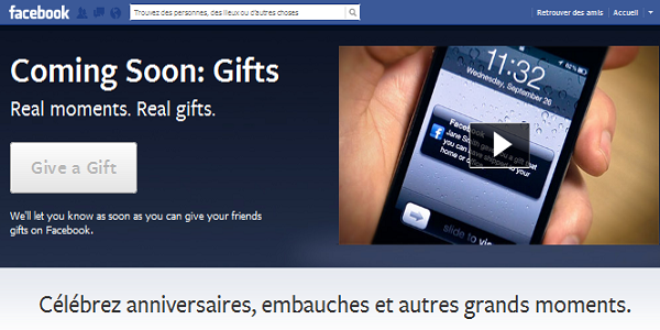 Facebook Cadeaux