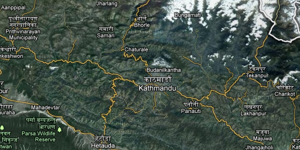 Google maps Népal