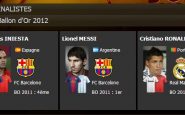 Messi-Ronaldo-Iniesta, finalistes du Ballon d'Or FIFA 2012