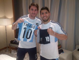 Cadeau Aguero à Thiago Messi
