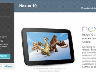 Tablette Nexus 10 de Google