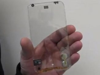Un smartphone Samsung transparent