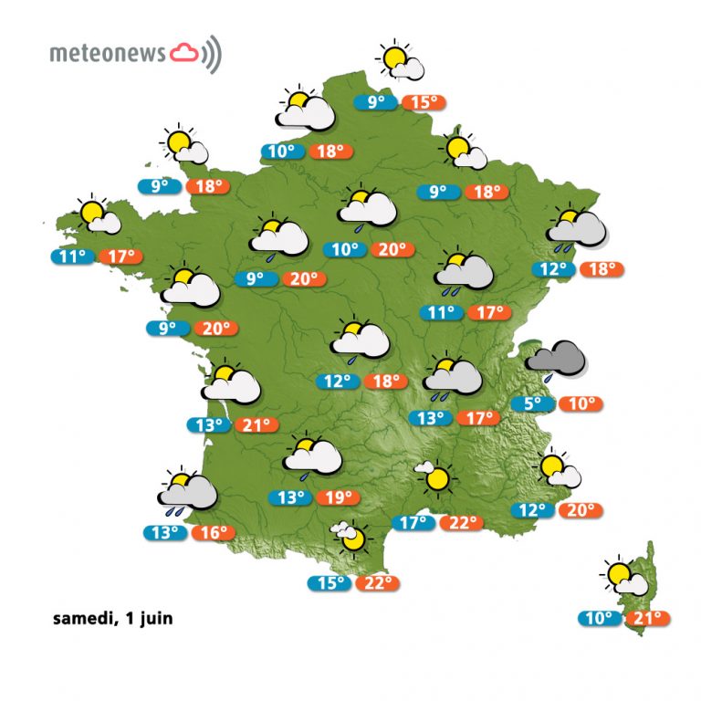 Carte météo 1er Juin