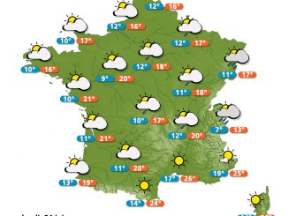 Prévisions météo France du Lundi 24 juin