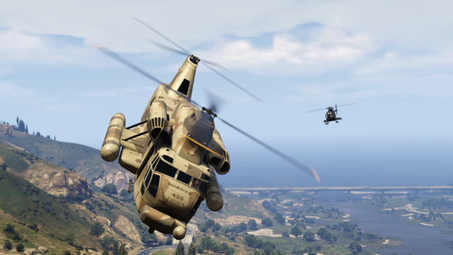Hélicoptère de l'armée dans GTA 5