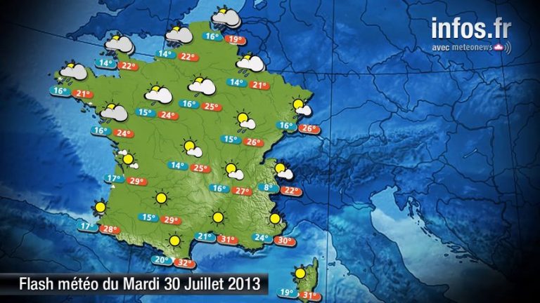 Météo (France) : prévisions du mardi 30 juillet