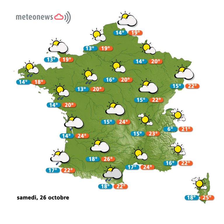 Carte météo (France) 26 octobre 2013