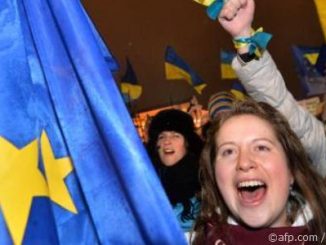 Manifestants ukrainien pro-européens