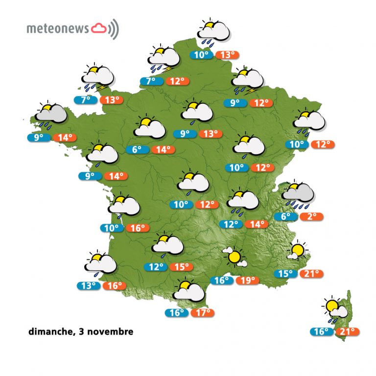 Carte Météo France 3 novembre 2013