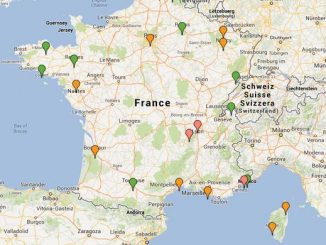 Carte des points chaud des Ultras en France