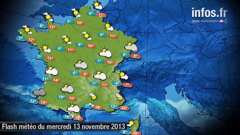 Météo (France) : les prévisions du 13 novembre