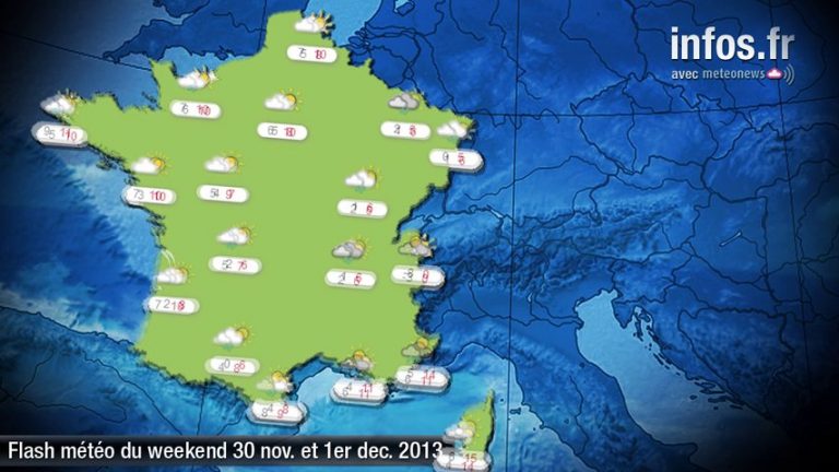 Météo (France) : les prévisions du week-end (30 novembre et 1er décembre)