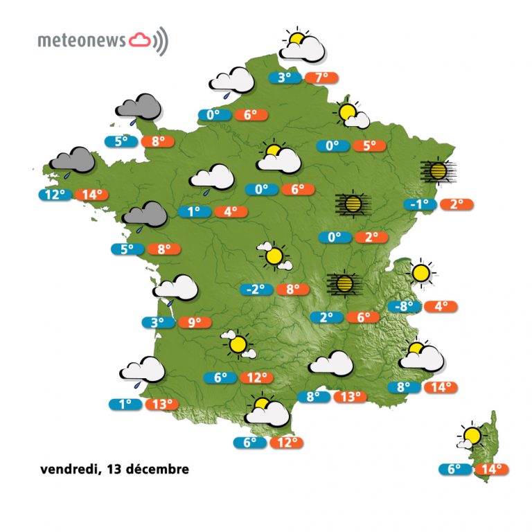 Carte Météo France 13 décembre