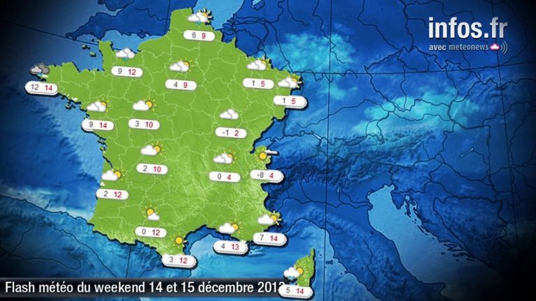 Prévisions météo (France) du week-end (14 et 15 décembre)