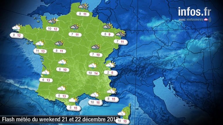 Prévisions météo (France) du week-end (21 et 22 décembre)