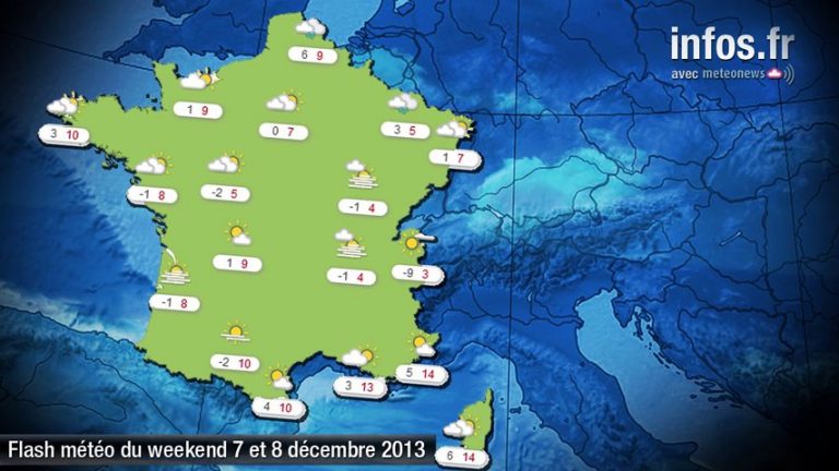 Prévisions météo (France) du week-end (7 et 8 décembre)