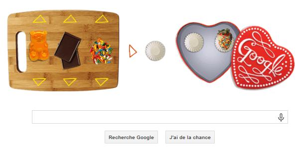 Doodle Google de la St Valentin