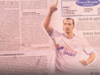 Zlatan Ibrahimovic en maillot de football de l'OM