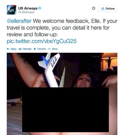 US Airways Tweet porno