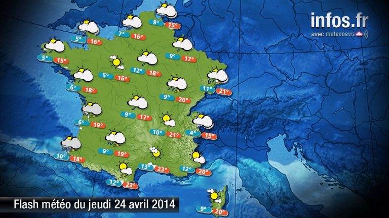Prévisions météo (France) du jeudi 24 avril