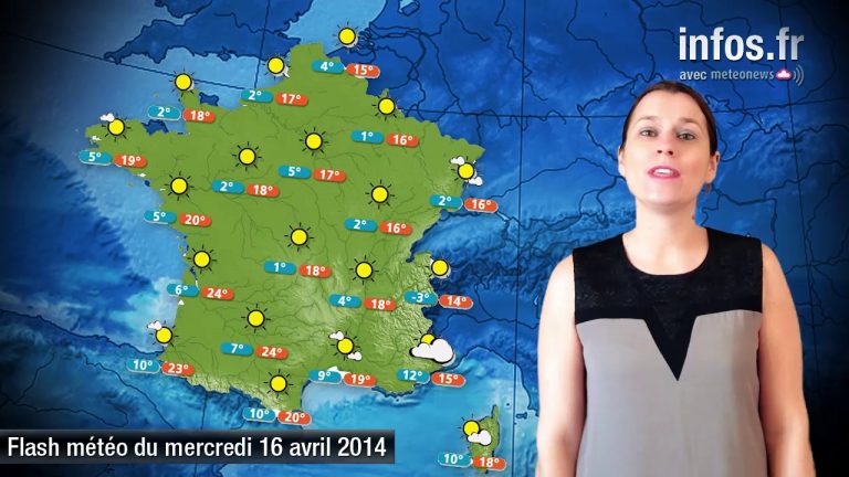 Prévisions météo (France) du mercredi 16 avril
