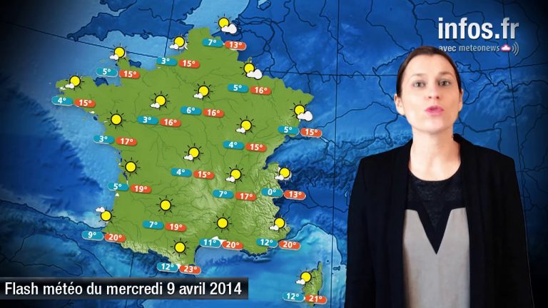 Prévisions météo (France) du mercredi 9 avril