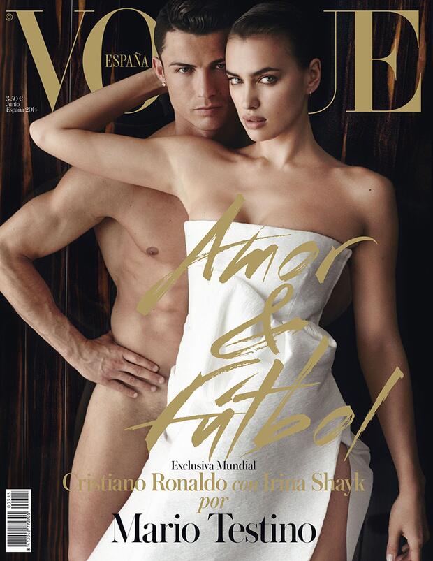 Couverture Vogue avec Cristiano Ronaldo Nu - Crédits : Vogue