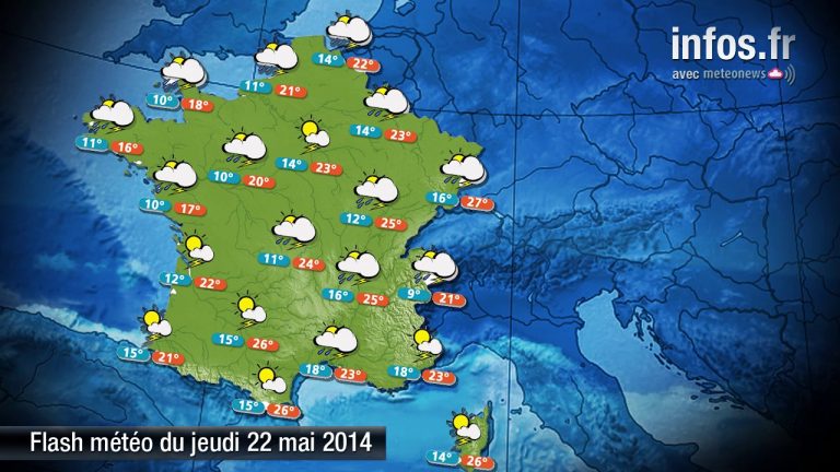 Prévisions météo (France) du jeudi 22 mai