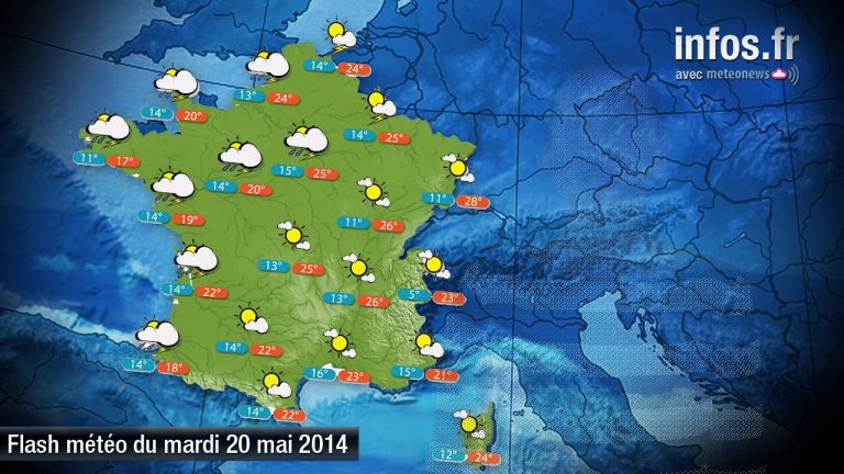 Prévisions météo (France) du mardi 20 mai