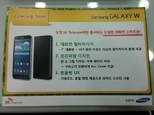 Le Samsung Galaxy Mega 2 ou Galaxy W