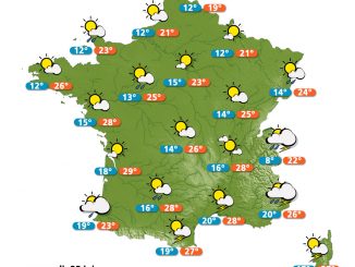 Prévisions météo (France) du mercredi 25 juin 2014