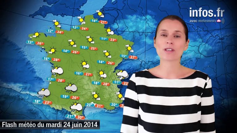 Prévisions météo (France) du mardi 24 juin 2014