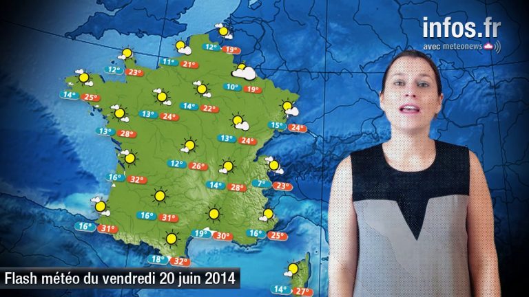 Prévisions météo (France) du vendredi 20 juin 2014