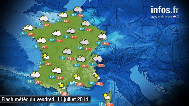 Prévisions météo (France) du vendredi 11 juillet