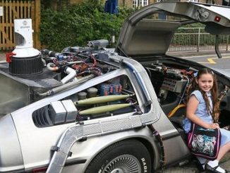 La célèbre DeLorean de Retour vers le Futur