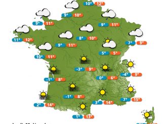 Carte météo France du lundi 22 décembre 2014
