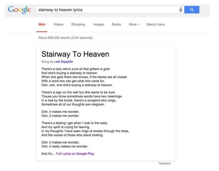 paroles chanson google