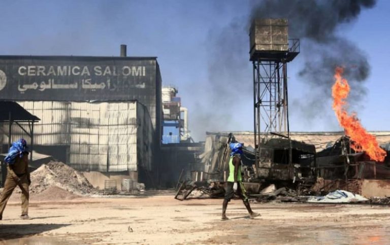 Incendie dans une usine en Soudan