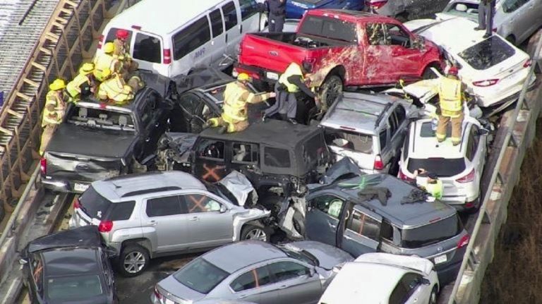 Maxi collision en Virginie