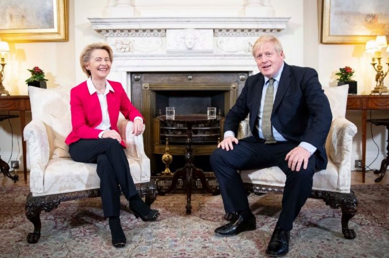 Boris Johnson et Ursula Von Der Leyen