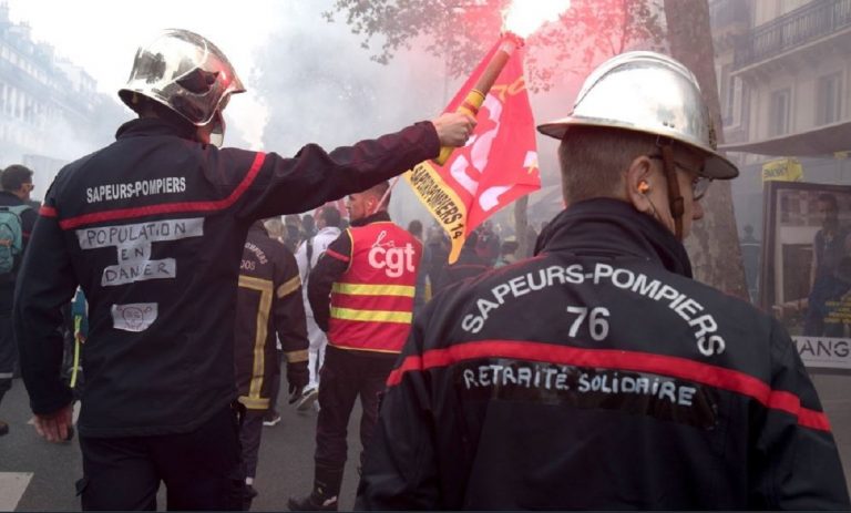 pompiers cause greve