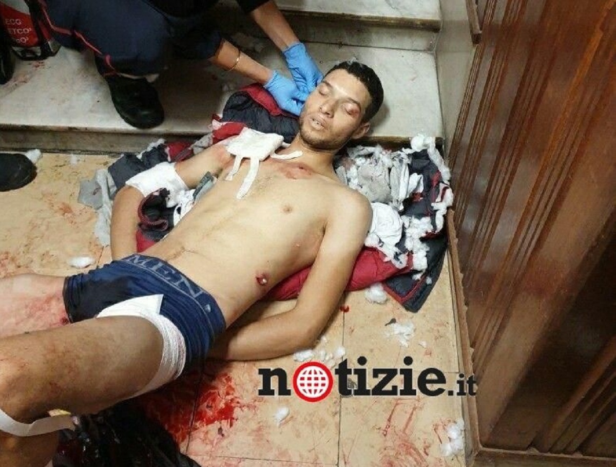 Attentat à Nice, la photo du tueur blessé au sol