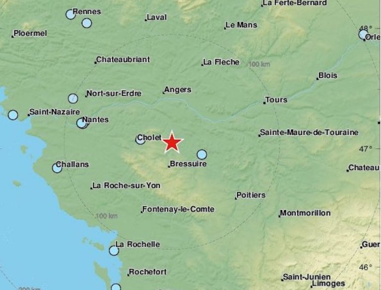 Une secousse de magnitude 2.8 ressenti ce vendredi près d'Angers