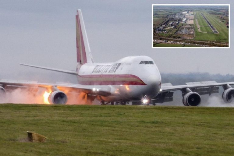 Un avion prend feu à l'atterrissage à l'aéroport d'East Midlands : aucun blessé