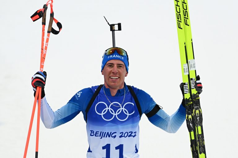 Quentin Fillon-Maillet, sacré champion en biathlon aux JO 2022