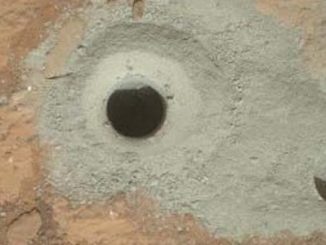 Echantillon de matière sur Mars par Curiosity